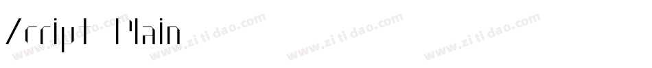 Zcript Plain字体转换